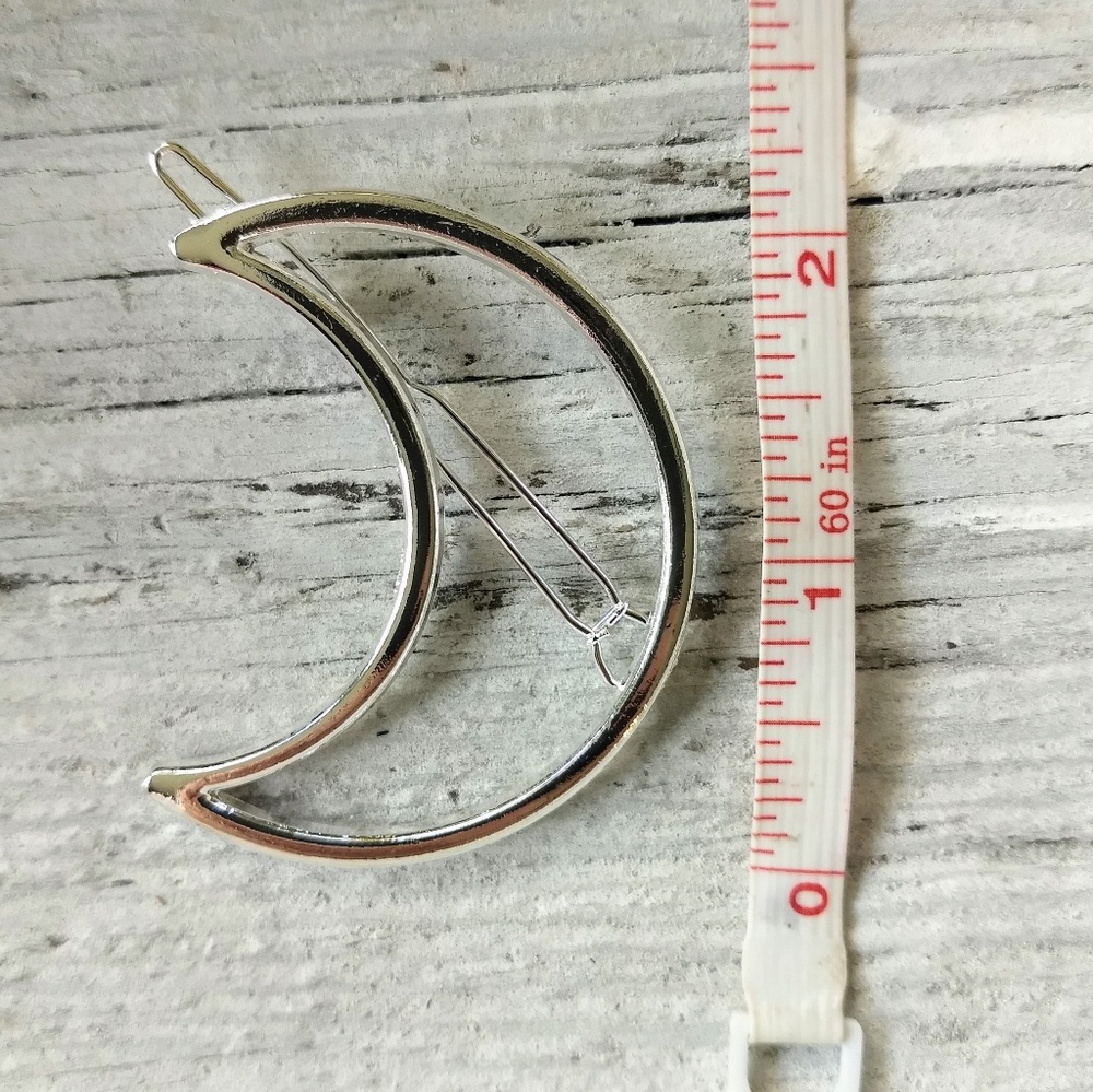 *3 for $12*Silver Moon Geometric Hair Barrette - Picture 6 of 7